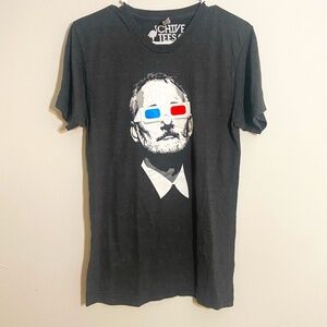 Chive Tees 3D glasses Graphic Tee Dark Grey Size Medium